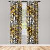 Ambesonne Delicate Roses Curtains, Neutral Vintage Floral Scene with Leafy Ornaments Romantic Print, Window Treatments 2 Panel Set for Living Room Bedroom, Pair of – 28″ x 63″, Pastel Pink Pale Grey(Marigold White Umber)