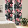 Ambesonne Delicate Roses Curtains, Neutral Vintage Floral Scene with Leafy Ornaments Romantic Print, Window Treatments 2 Panel Set for Living Room Bedroom, Pair of – 28″ x 63″, Pastel Pink Pale Grey(Dark Coral Forest Green)