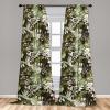 Ambesonne Delicate Roses Curtains, Neutral Vintage Floral Scene with Leafy Ornaments Romantic Print, Window Treatments 2 Panel Set for Living Room Bedroom, Pair of – 28″ x 63″, Pastel Pink Pale Grey(Pistachio Green Champagne)