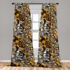Ambesonne Delicate Roses Curtains, Neutral Vintage Floral Scene with Leafy Ornaments Romantic Print, Window Treatments 2 Panel Set for Living Room Bedroom, Pair of – 28″ x 63″, Pastel Pink Pale Grey(Marigold White Umber)