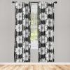 Ambesonne Delicate Roses Curtains, Neutral Vintage Floral Scene with Leafy Ornaments Romantic Print, Window Treatments 2 Panel Set for Living Room Bedroom, Pair of – 28″ x 63″, Pastel Pink Pale Grey(Black Grey White)