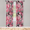 Ambesonne Delicate Roses Curtains, Neutral Vintage Floral Scene with Leafy Ornaments Romantic Print, Window Treatments 2 Panel Set for Living Room Bedroom, Pair of – 28″ x 63″, Pastel Pink Pale Grey(Pastel Pink Pale Grey)