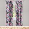Ambesonne Delicate Roses Curtains, Neutral Vintage Floral Scene with Leafy Ornaments Romantic Print, Window Treatments 2 Panel Set for Living Room Bedroom, Pair of – 28″ x 63″, Pastel Pink Pale Grey(Pale Fuchsia Seafoam Rose)