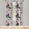 Ambesonne Delicate Roses Curtains, Neutral Vintage Floral Scene with Leafy Ornaments Romantic Print, Window Treatments 2 Panel Set for Living Room Bedroom, Pair of – 28″ x 63″, Pastel Pink Pale Grey(Pale Pink Pastel Pink)