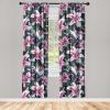 Ambesonne Delicate Roses Curtains, Neutral Vintage Floral Scene with Leafy Ornaments Romantic Print, Window Treatments 2 Panel Set for Living Room Bedroom, Pair of – 28″ x 63″, Pastel Pink Pale Grey(Magenta Jade Green)