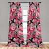 Ambesonne Delicate Roses Curtains, Neutral Vintage Floral Scene with Leafy Ornaments Romantic Print, Window Treatments 2 Panel Set for Living Room Bedroom, Pair of – 28″ x 63″, Pastel Pink Pale Grey(Pastel Pink Pale Grey)
