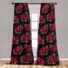 Ambesonne Delicate Roses Curtains, Neutral Vintage Floral Scene with Leafy Ornaments Romantic Print, Window Treatments 2 Panel Set for Living Room Bedroom, Pair of – 28″ x 63″, Pastel Pink Pale Grey(Raspberry Fern Green)