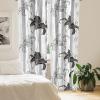 Ambesonne Delicate Roses Curtains, Neutral Vintage Floral Scene with Leafy Ornaments Romantic Print, Window Treatments 2 Panel Set for Living Room Bedroom, Pair of – 28″ x 63″, Pastel Pink Pale Grey(Coconut Charcoal Grey)