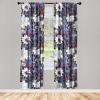Ambesonne Delicate Roses Curtains, Neutral Vintage Floral Scene with Leafy Ornaments Romantic Print, Window Treatments 2 Panel Set for Living Room Bedroom, Pair of – 28″ x 63″, Pastel Pink Pale Grey(Indigo Dark Indigo Ivory)