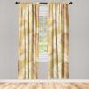 Ambesonne Delicate Roses Curtains, Retro Themed Garden Scene Flowers Vintage with Neutral Colors, Window Treatments 2 Panel Set for Living Room Bedroom, Pair of – 28″ x 63″, Pale Peach Pale Grey Dust(Pastel Pink Mustard)