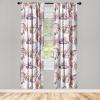 Ambesonne Delicate Roses Curtains, Retro Themed Garden Scene Flowers Vintage with Neutral Colors, Window Treatments 2 Panel Set for Living Room Bedroom, Pair of – 28″ x 63″, Pale Peach Pale Grey Dust(Mauve Taupe Ruby White)