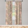 Ambesonne Delicate Roses Curtains, Retro Themed Garden Scene Flowers Vintage with Neutral Colors, Window Treatments 2 Panel Set for Living Room Bedroom, Pair of – 28″ x 63″, Pale Peach Pale Grey Dust(Pale Yellow Green Coral)