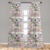 Ambesonne Delicate Roses Curtains, Retro Themed Garden Scene Flowers Vintage with Neutral Colors, Window Treatments 2 Panel Set for Living Room Bedroom, Pair of – 28″ x 63″, Pale Peach Pale Grey Dust(Lilac Dark Eggshell Ivory)