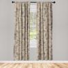 Ambesonne Delicate Roses Curtains, Retro Themed Garden Scene Flowers Vintage with Neutral Colors, Window Treatments 2 Panel Set for Living Room Bedroom, Pair of – 28″ x 63″, Pale Peach Pale Grey Dust(Sand Brown and Dark Blue Grey)