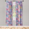 Ambesonne Delicate Roses Curtains, Retro Themed Garden Scene Flowers Vintage with Neutral Colors, Window Treatments 2 Panel Set for Living Room Bedroom, Pair of – 28″ x 63″, Pale Peach Pale Grey Dust(Violet Deep Sky Blue)