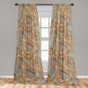 Ambesonne Delicate Roses Curtains, Retro Themed Garden Scene Flowers Vintage with Neutral Colors, Window Treatments 2 Panel Set for Living Room Bedroom, Pair of – 28″ x 63″, Pale Peach Pale Grey Dust(Dark Orange Pale Green)