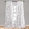 Ambesonne Delicate Roses Curtains, Retro Themed Garden Scene Flowers Vintage with Neutral Colors, Window Treatments 2 Panel Set for Living Room Bedroom, Pair of – 28″ x 63″, Pale Peach Pale Grey Dust(Blue Grey Champagne)