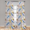 Ambesonne Delicate Roses Curtains, Retro Themed Garden Scene Flowers Vintage with Neutral Colors, Window Treatments 2 Panel Set for Living Room Bedroom, Pair of – 28″ x 63″, Pale Peach Pale Grey Dust(Dark Lavender Mustard Tan)