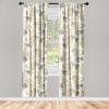 Ambesonne Delicate Roses Curtains, Retro Themed Garden Scene Flowers Vintage with Neutral Colors, Window Treatments 2 Panel Set for Living Room Bedroom, Pair of – 28″ x 63″, Pale Peach Pale Grey Dust(Pale Peach Pale Grey Dust)