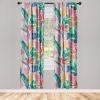 Ambesonne Delicate Roses Curtains, Retro Themed Garden Scene Flowers Vintage with Neutral Colors, Window Treatments 2 Panel Set for Living Room Bedroom, Pair of – 28″ x 63″, Pale Peach Pale Grey Dust(Fern Green Pastel Pink)