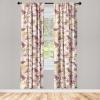 Ambesonne Delicate Roses Curtains, Retro Themed Garden Scene Flowers Vintage with Neutral Colors, Window Treatments 2 Panel Set for Living Room Bedroom, Pair of – 28″ x 63″, Pale Peach Pale Grey Dust(Dried Rose Pale Peach)