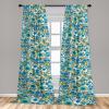 Ambesonne Delicate Roses Curtains, Retro Themed Garden Scene Flowers Vintage with Neutral Colors, Window Treatments 2 Panel Set for Living Room Bedroom, Pair of – 28″ x 63″, Pale Peach Pale Grey Dust(Sea Green Sky Blue White)