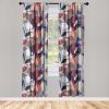 Ambesonne Delicate Roses Curtains, Retro Themed Garden Scene Flowers Vintage with Neutral Colors, Window Treatments 2 Panel Set for Living Room Bedroom, Pair of – 28″ x 63″, Pale Peach Pale Grey Dust(Raspberry Quartz Coral)