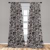 Ambesonne Delicate Roses Curtains, Retro Themed Garden Scene Flowers Vintage with Neutral Colors, Window Treatments 2 Panel Set for Living Room Bedroom, Pair of – 28″ x 63″, Pale Peach Pale Grey Dust(Pale Mauve Charcoal Grey)
