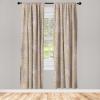 Ambesonne Delicate Roses Curtains, Retro Themed Garden Scene Flowers Vintage with Neutral Colors, Window Treatments 2 Panel Set for Living Room Bedroom, Pair of – 28″ x 63″, Pale Peach Pale Grey Dust(Pale Lilac Khaki Cream)