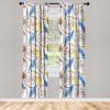 Ambesonne Delicate Roses Curtains, Retro Themed Garden Scene Flowers Vintage with Neutral Colors, Window Treatments 2 Panel Set for Living Room Bedroom, Pair of – 28″ x 63″, Pale Peach Pale Grey Dust(Dark Lavender Mustard Tan)