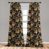 Ambesonne Delicate Roses Curtains, Retro Themed Garden Scene Flowers Vintage with Neutral Colors, Window Treatments 2 Panel Set for Living Room Bedroom, Pair of – 28″ x 63″, Pale Peach Pale Grey Dust(Amber Pale Yellow Dimgray)