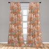 Ambesonne Delicate Roses Curtains, Retro Themed Garden Scene Flowers Vintage with Neutral Colors, Window Treatments 2 Panel Set for Living Room Bedroom, Pair of – 28″ x 63″, Pale Peach Pale Grey Dust(Apricot Pale Peach Blush)
