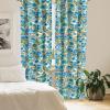 Ambesonne Delicate Roses Curtains, Retro Themed Garden Scene Flowers Vintage with Neutral Colors, Window Treatments 2 Panel Set for Living Room Bedroom, Pair of – 28″ x 63″, Pale Peach Pale Grey Dust(Sea Green Sky Blue White)