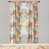 Ambesonne Delicate Roses Curtains, Retro Themed Garden Scene Flowers Vintage with Neutral Colors, Window Treatments 2 Panel Set for Living Room Bedroom, Pair of – 28″ x 63″, Pale Peach Pale Grey Dust(Dark Salmon Peacock Green)