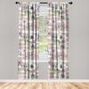Ambesonne Delicate Roses Curtains, Retro Themed Garden Scene Flowers Vintage with Neutral Colors, Window Treatments 2 Panel Set for Living Room Bedroom, Pair of – 28″ x 63″, Pale Peach Pale Grey Dust(Lilac Dark Eggshell Ivory)