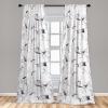 Ambesonne Delicate Roses Curtains, Retro Themed Garden Scene Flowers Vintage with Neutral Colors, Window Treatments 2 Panel Set for Living Room Bedroom, Pair of – 28″ x 63″, Pale Peach Pale Grey Dust(Pale Eggplant White)
