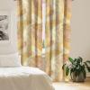 Ambesonne Delicate Roses Curtains, Retro Themed Garden Scene Flowers Vintage with Neutral Colors, Window Treatments 2 Panel Set for Living Room Bedroom, Pair of – 28″ x 63″, Pale Peach Pale Grey Dust(Pastel Pink Mustard)