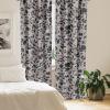 Ambesonne Delicate Roses Curtains, Retro Themed Garden Scene Flowers Vintage with Neutral Colors, Window Treatments 2 Panel Set for Living Room Bedroom, Pair of – 28″ x 63″, Pale Peach Pale Grey Dust(Pale Mauve Charcoal Grey)