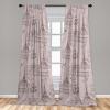 Ambesonne Delicate Roses Curtains, Retro Themed Garden Scene Flowers Vintage with Neutral Colors, Window Treatments 2 Panel Set for Living Room Bedroom, Pair of – 28″ x 63″, Pale Peach Pale Grey Dust(Pale Rose Dark Mauve)
