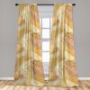 Ambesonne Delicate Roses Curtains, Retro Themed Garden Scene Flowers Vintage with Neutral Colors, Window Treatments 2 Panel Set for Living Room Bedroom, Pair of – 28″ x 63″, Pale Peach Pale Grey Dust(Pastel Pink Mustard)