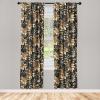 Ambesonne Delicate Roses Curtains, Retro Themed Garden Scene Flowers Vintage with Neutral Colors, Window Treatments 2 Panel Set for Living Room Bedroom, Pair of – 28″ x 63″, Pale Peach Pale Grey Dust(Amber Pale Yellow Dimgray)