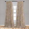 Ambesonne Delicate Roses Curtains, Retro Themed Garden Scene Flowers Vintage with Neutral Colors, Window Treatments 2 Panel Set for Living Room Bedroom, Pair of – 28″ x 63″, Pale Peach Pale Grey Dust(Pale Lilac Khaki Cream)
