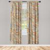 Ambesonne Delicate Roses Curtains, Retro Themed Garden Scene Flowers Vintage with Neutral Colors, Window Treatments 2 Panel Set for Living Room Bedroom, Pair of – 28″ x 63″, Pale Peach Pale Grey Dust(Dark Orange Pale Green)