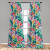 Ambesonne Delicate Roses Curtains, Retro Themed Garden Scene Flowers Vintage with Neutral Colors, Window Treatments 2 Panel Set for Living Room Bedroom, Pair of – 28″ x 63″, Pale Peach Pale Grey Dust(Fern Green Pastel Pink)