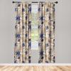 Ambesonne Delicate Roses Curtains, Retro Themed Garden Scene Flowers Vintage with Neutral Colors, Window Treatments 2 Panel Set for Living Room Bedroom, Pair of – 28″ x 63″, Pale Peach Pale Grey Dust(Dark Ceil Blue Eggshell)