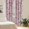 Ambesonne Delicate Roses Curtains, Retro Themed Garden Scene Flowers Vintage with Neutral Colors, Window Treatments 2 Panel Set for Living Room Bedroom, Pair of – 28″ x 63″, Pale Peach Pale Grey Dust(Lilac Raspberry Dust)
