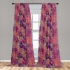 Ambesonne Delicate Roses Curtains, Retro Themed Garden Scene Flowers Vintage with Neutral Colors, Window Treatments 2 Panel Set for Living Room Bedroom, Pair of – 28″ x 63″, Pale Peach Pale Grey Dust(Magenta Pale Lilac Indigo)