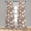 Ambesonne Delicate Roses Curtains, Retro Themed Garden Scene Flowers Vintage with Neutral Colors, Window Treatments 2 Panel Set for Living Room Bedroom, Pair of – 28″ x 63″, Pale Peach Pale Grey Dust(Pale Taupe White)