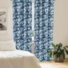 Ambesonne Exotic Boho Curtains, Simple Design Modern Linear Flamingo Pattern with Leaves Neutral Art, Window Treatments 2 Panel Set for Living Room Bedroom, Pair of – 28″ x 63″, Pale Azure Blue Coral(Off White Pale Azure Blue)