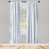 Ambesonne Exotic Boho Curtains, Simple Design Modern Linear Flamingo Pattern with Leaves Neutral Art, Window Treatments 2 Panel Set for Living Room Bedroom, Pair of – 28″ x 63″, Pale Azure Blue Coral(Pale Azure Blue Coral)